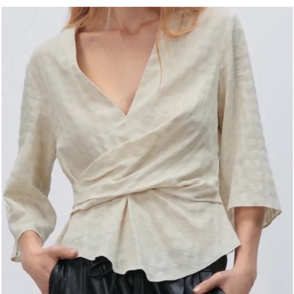 Zara Cream Casual Blouse